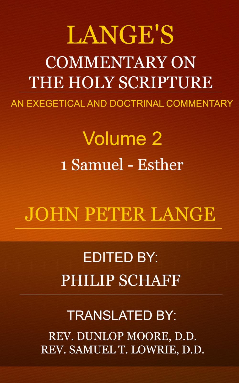 Big bigCover of Lange's Commentary on the Holy Scripture, Volume 2