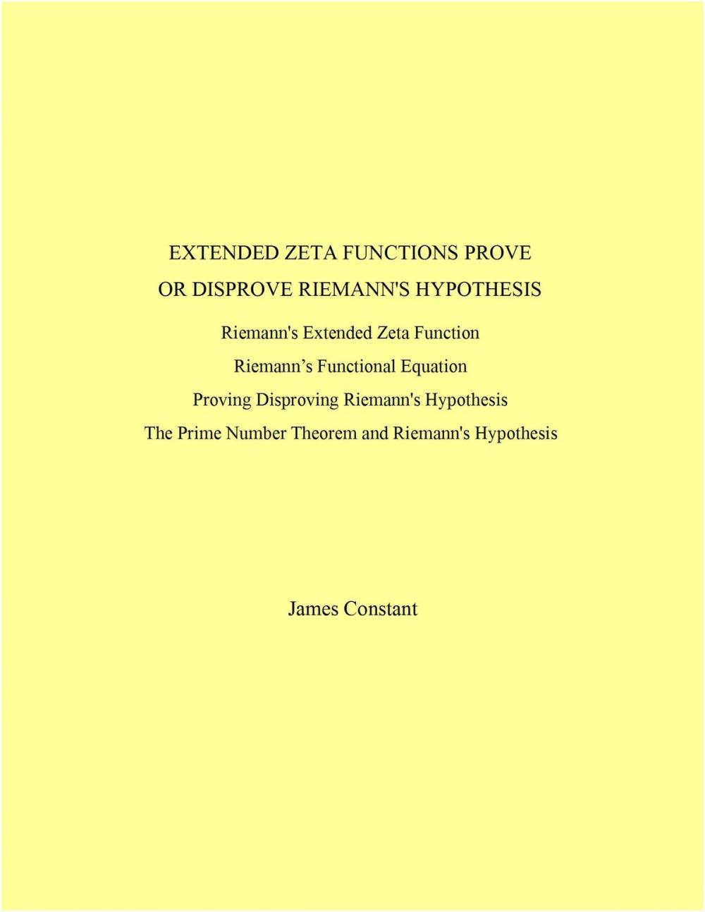 Big bigCover of Extended Zeta Functions Prove or Dis-prove Riemann's Hypothesis