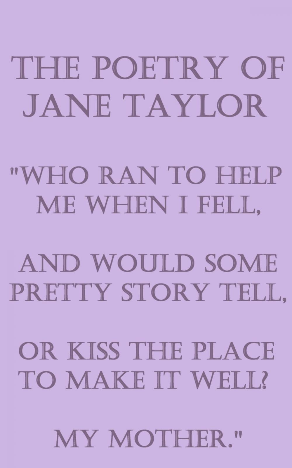 Big bigCover of The Poetry Of Jane Taylor