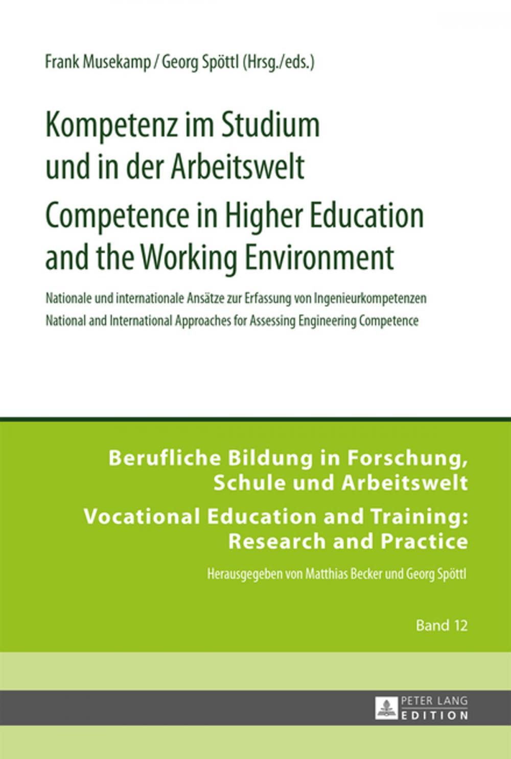Big bigCover of Kompetenz im Studium und in der Arbeitswelt- Competence in Higher Education and the Working Environment