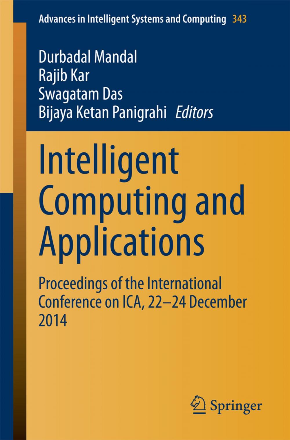 Big bigCover of Intelligent Computing and Applications