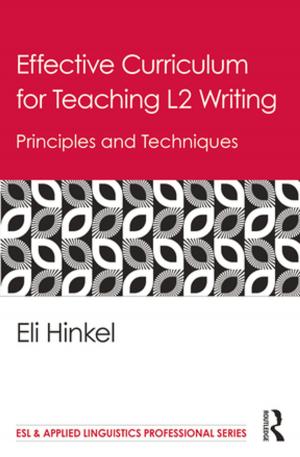Cover of the book Effective Curriculum for Teaching L2 Writing by Anthony D. Wright