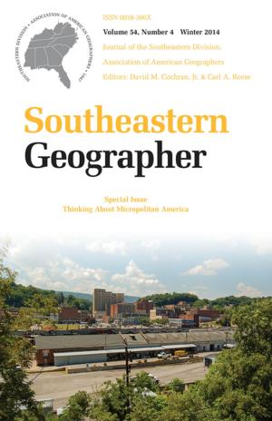Cover of the book Southeastern Geographer by Steven Merritt Miner