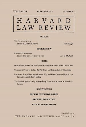 Book cover of Harvard Law Review: Volume 128, Number 4 - February 2015
