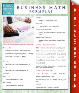 Cover of the book Business Math Formulas (Speedy Study Guides) by Speedy Publishing