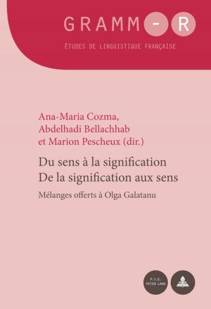 Cover of the book Du sens à la signification / De la signification aux sens by Florian Arnold