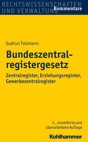 Cover of the book Bundeszentralregistergesetz by René Wenk, Antje Groth-Simonides, Heinrich Greving