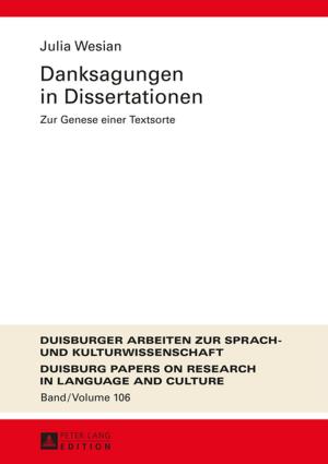 Cover of the book Danksagungen in Dissertationen by Vanessa Kluge