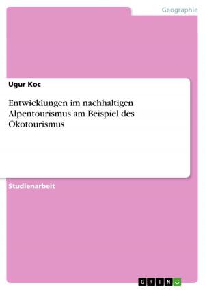Cover of the book Entwicklungen im nachhaltigen Alpentourismus am Beispiel des Ökotourismus by Daniel Grimme