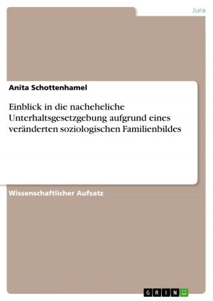 Cover of the book Einblick in die nacheheliche Unterhaltsgesetzgebung aufgrund eines veränderten soziologischen Familienbildes by Natascha Poradny