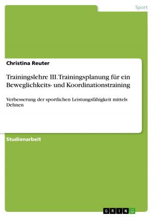 Cover of the book Trainingslehre III. Trainingsplanung für ein Beweglichkeits- und Koordinationstraining by Andreas Rienow, M. A.