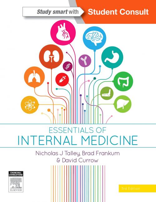 Cover of the book Essentials of Internal Medicine 3e by Nicholas J Talley, MD (NSW), PhD (Syd), MMedSci (Clin Epi)(Newc.), FAHMS, FRACP, FAFPHM, FRCP (Lond. & Edin.), FACP, Brad Frankum, OAM, BMed (Hons), FRACP, David Currow, BMed, MPH, PhD, FRACP, Elsevier Health Sciences