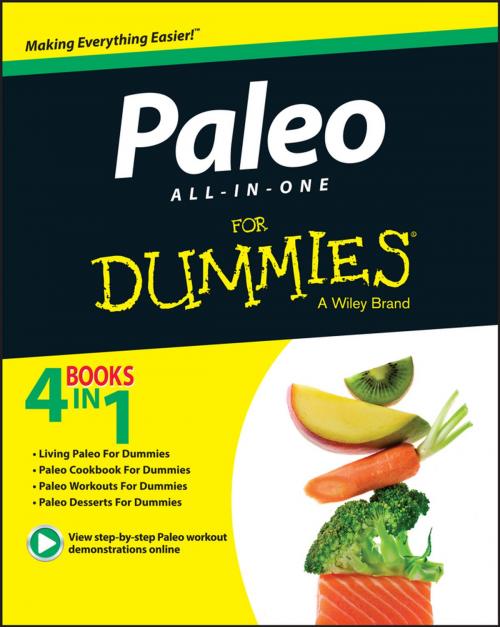 Cover of the book Paleo All-In-One For Dummies by Kellyann Petrucci, Melissa Joulwan, Patrick Flynn, Adriana Harlan, Wiley