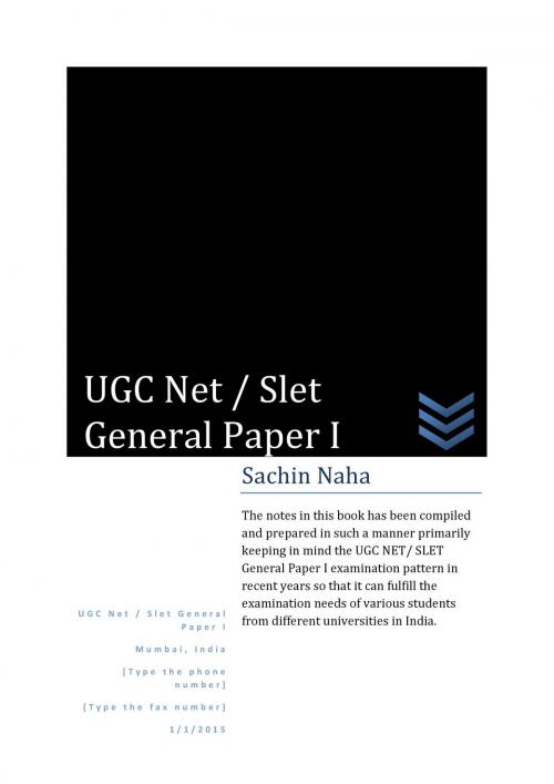 Cover of the book Ugc Net/Slet General Paper I by Sachin Naha, Sachin Naha