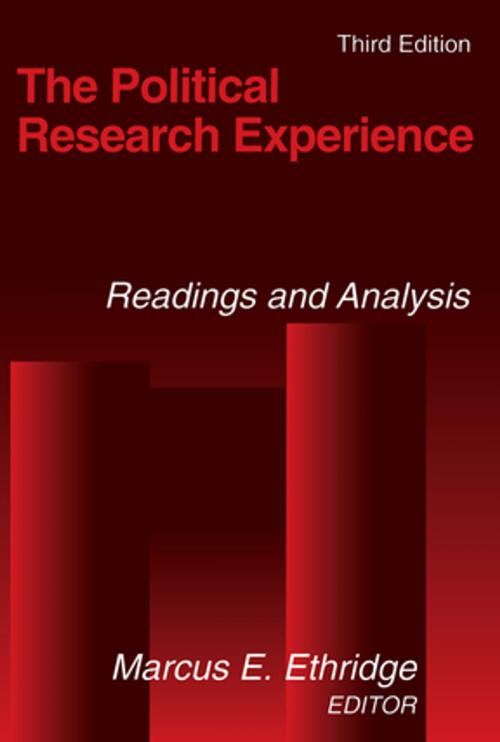 Cover of the book The Political Research Experience: Readings and Analysis by Marcus E. Ethridge, Taylor and Francis