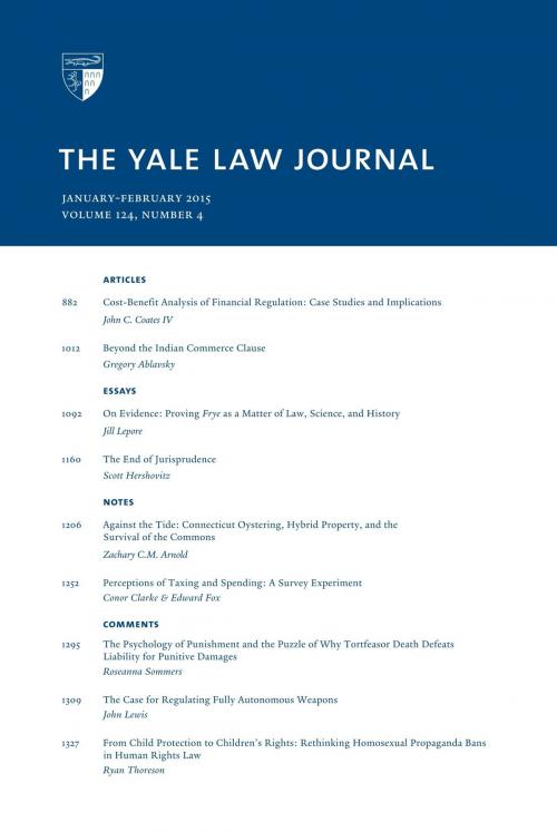 Cover of the book Yale Law Journal: Volume 124, Number 4 - January-February 2015 by Yale Law Journal, Quid Pro, LLC