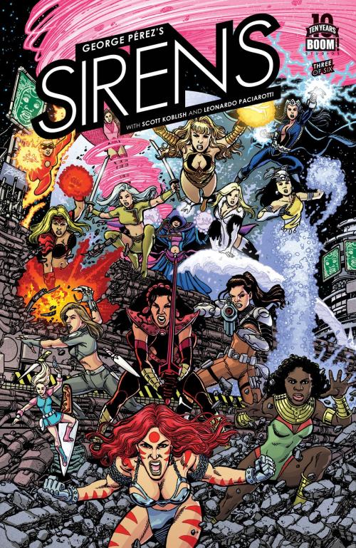 Cover of the book George Perez's Sirens #3 by George Perez, BOOM! Studios
