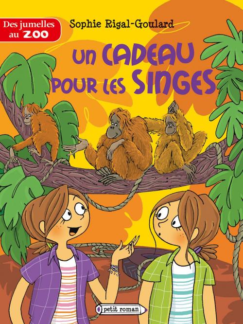 Cover of the book Les jumelles au zoo : Un cadeau pour les singes by Sophie Rigal-Goulard, Rageot Editeur