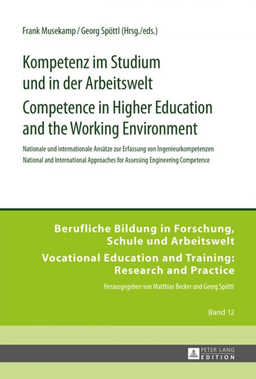 Cover of the book Kompetenz im Studium und in der Arbeitswelt- Competence in Higher Education and the Working Environment by , Peter Lang