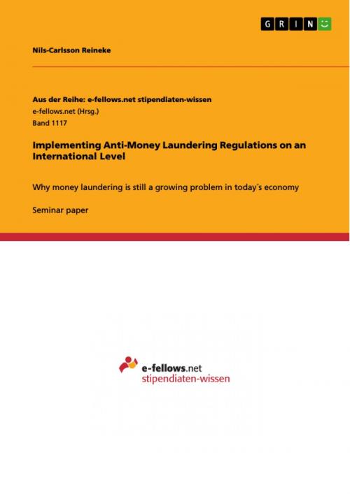 Cover of the book Implementing Anti-Money Laundering Regulations on an International Level by Nils-Carlsson Reineke, GRIN Verlag