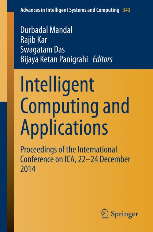 Cover of the book Intelligent Computing and Applications by , Springer India