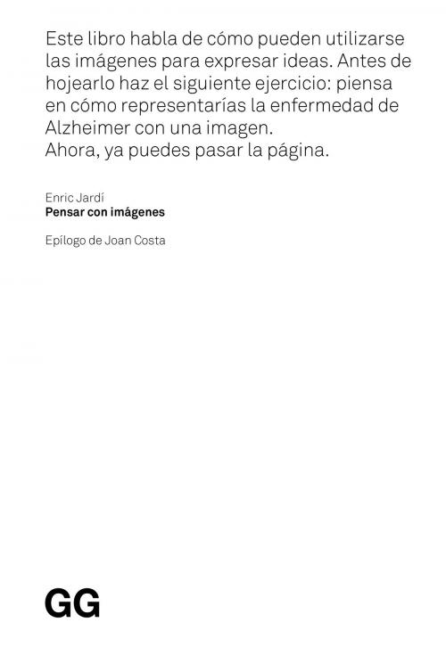 Cover of the book Pensar con imágenes by Enric Jardí, Editorial Gustavo Gili