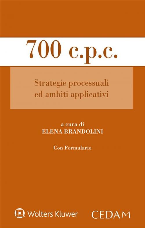 Cover of the book 700 c.p.c. Strategie processuali ed ambiti applicativi by Brandolini Elena (a cura di), Cedam
