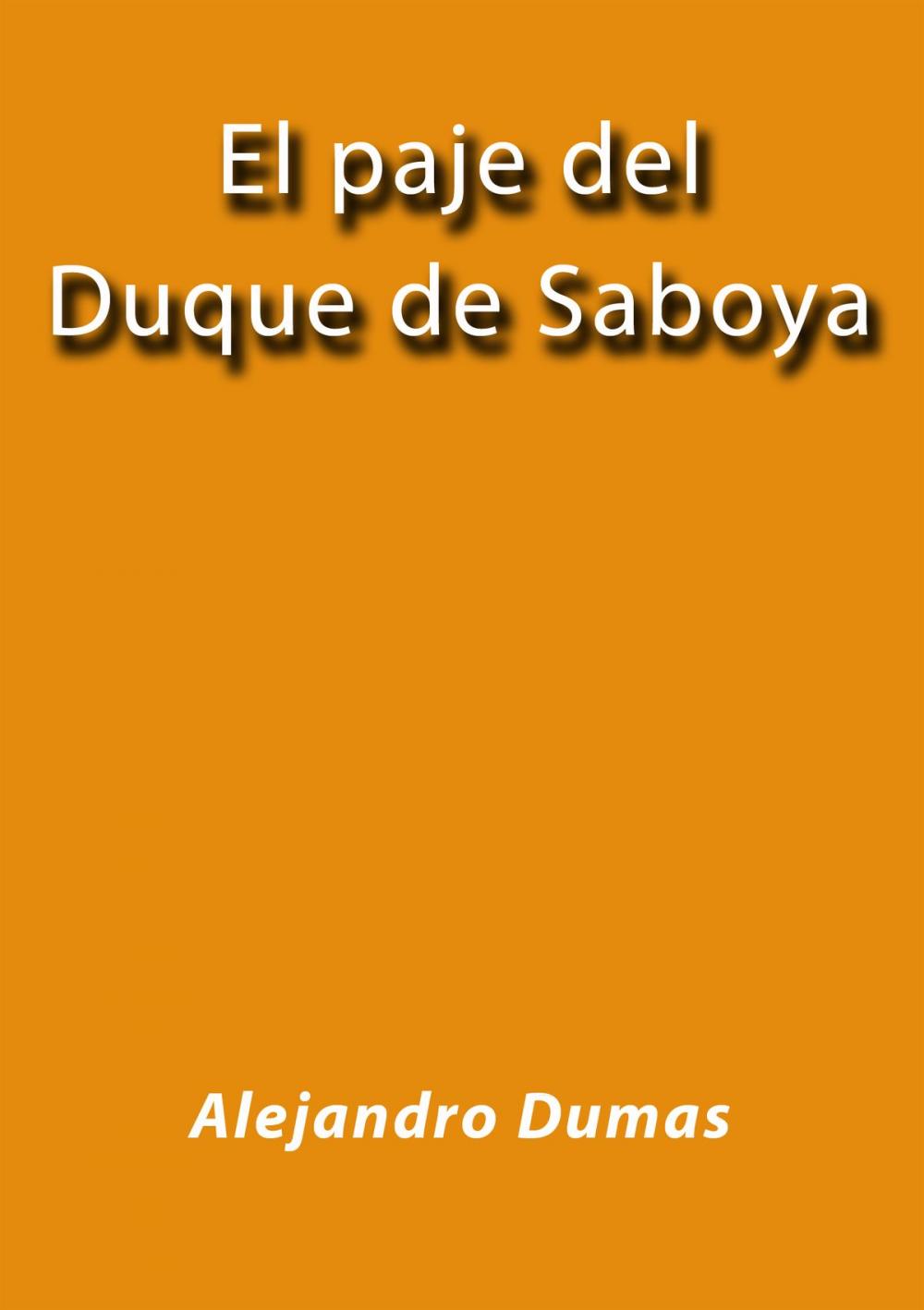 Big bigCover of El paje del duque de Saboya