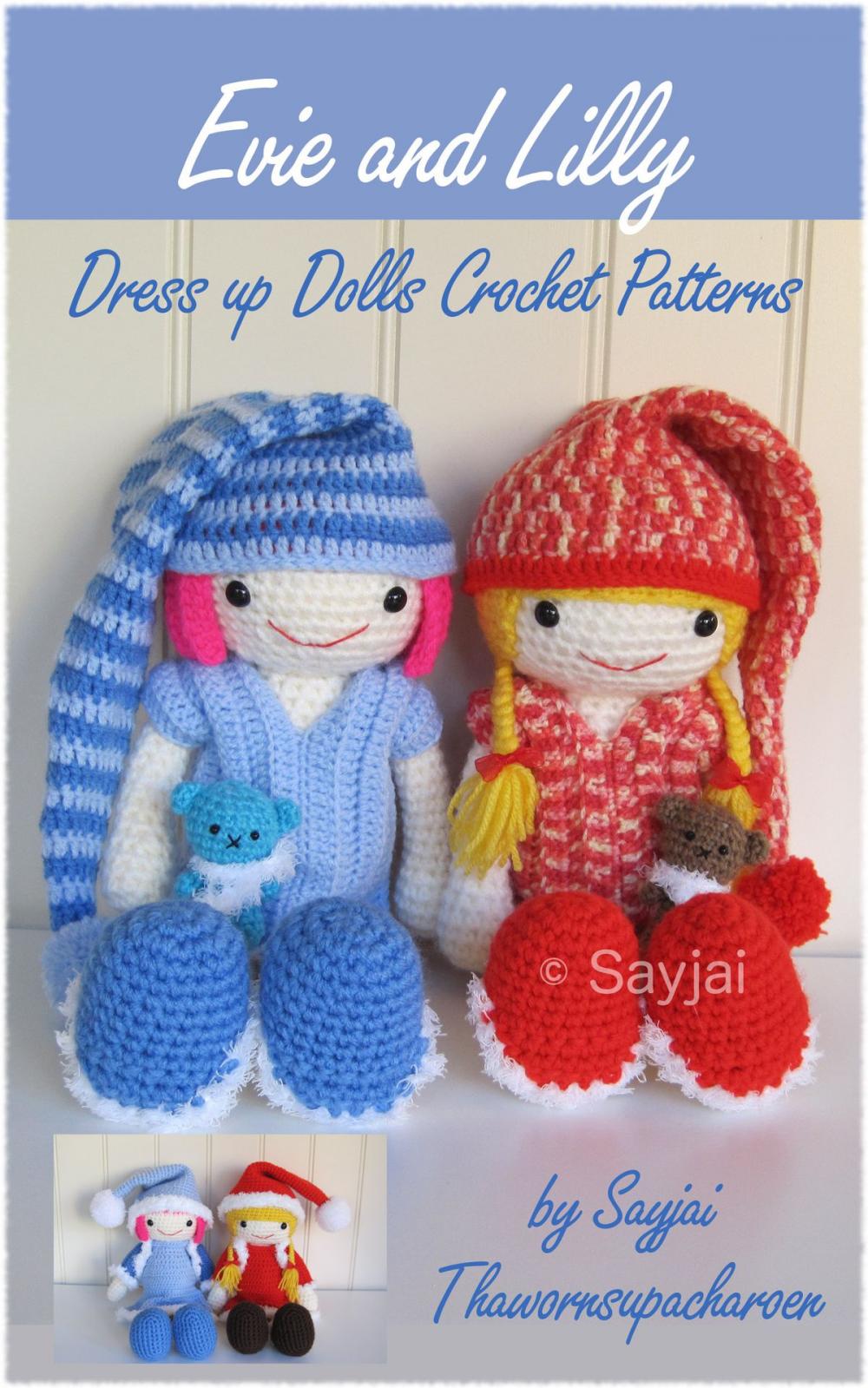 Big bigCover of Evie and Lilly Dress up Dolls Crochet Patterns
