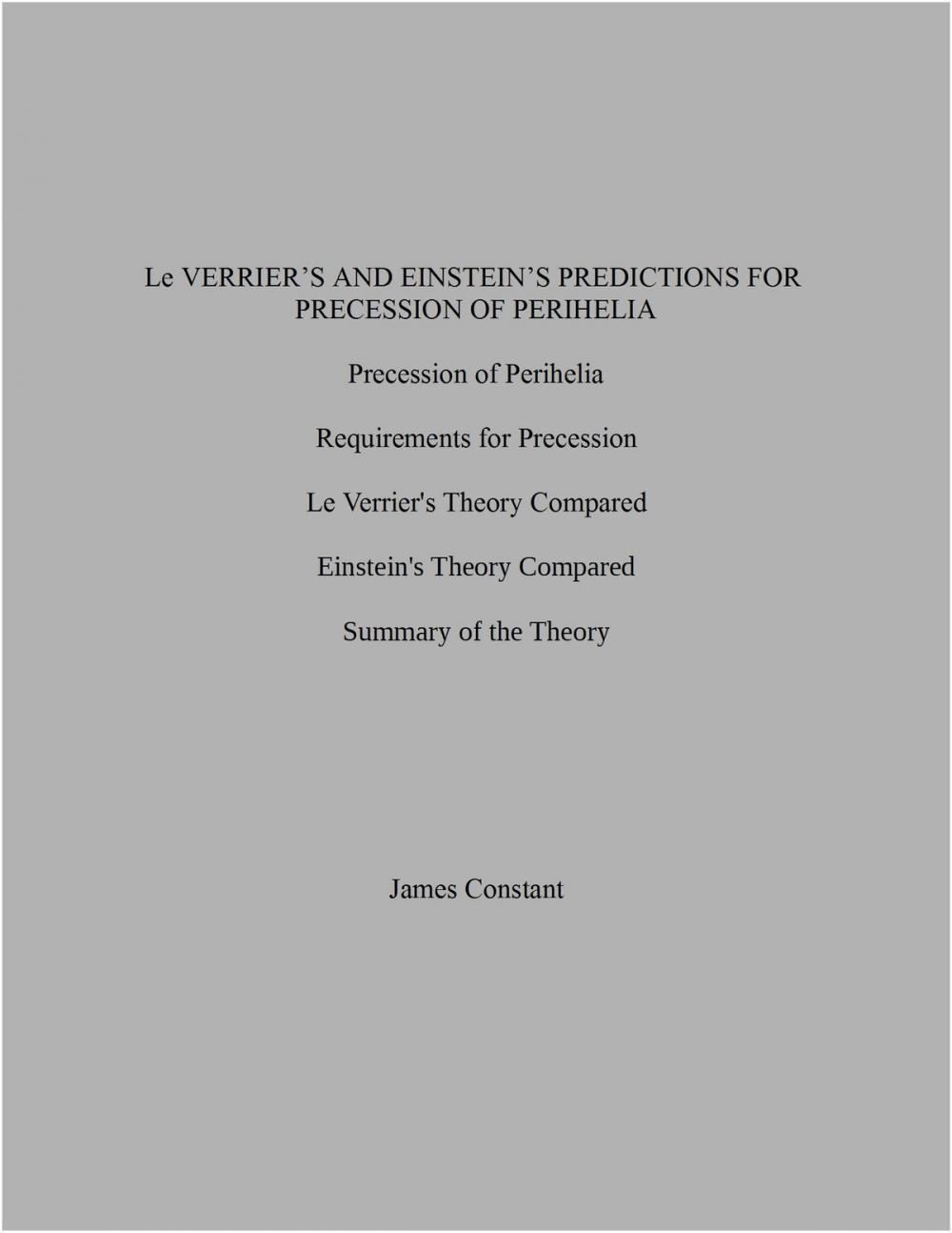 Big bigCover of Le Verrier's and Einstein's Predictions for Precession of Perihelia