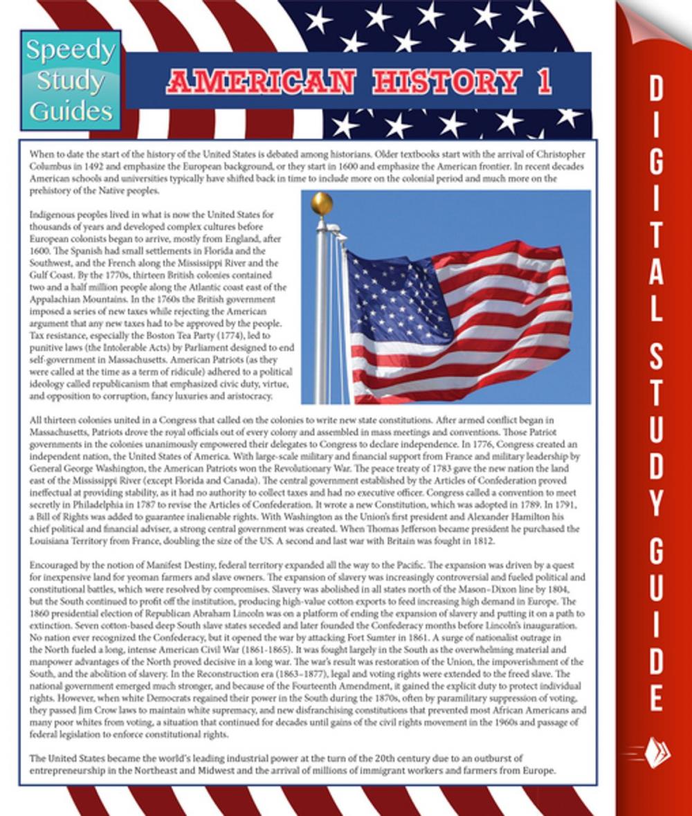 Big bigCover of American History 1 (Speedy Study Guides)