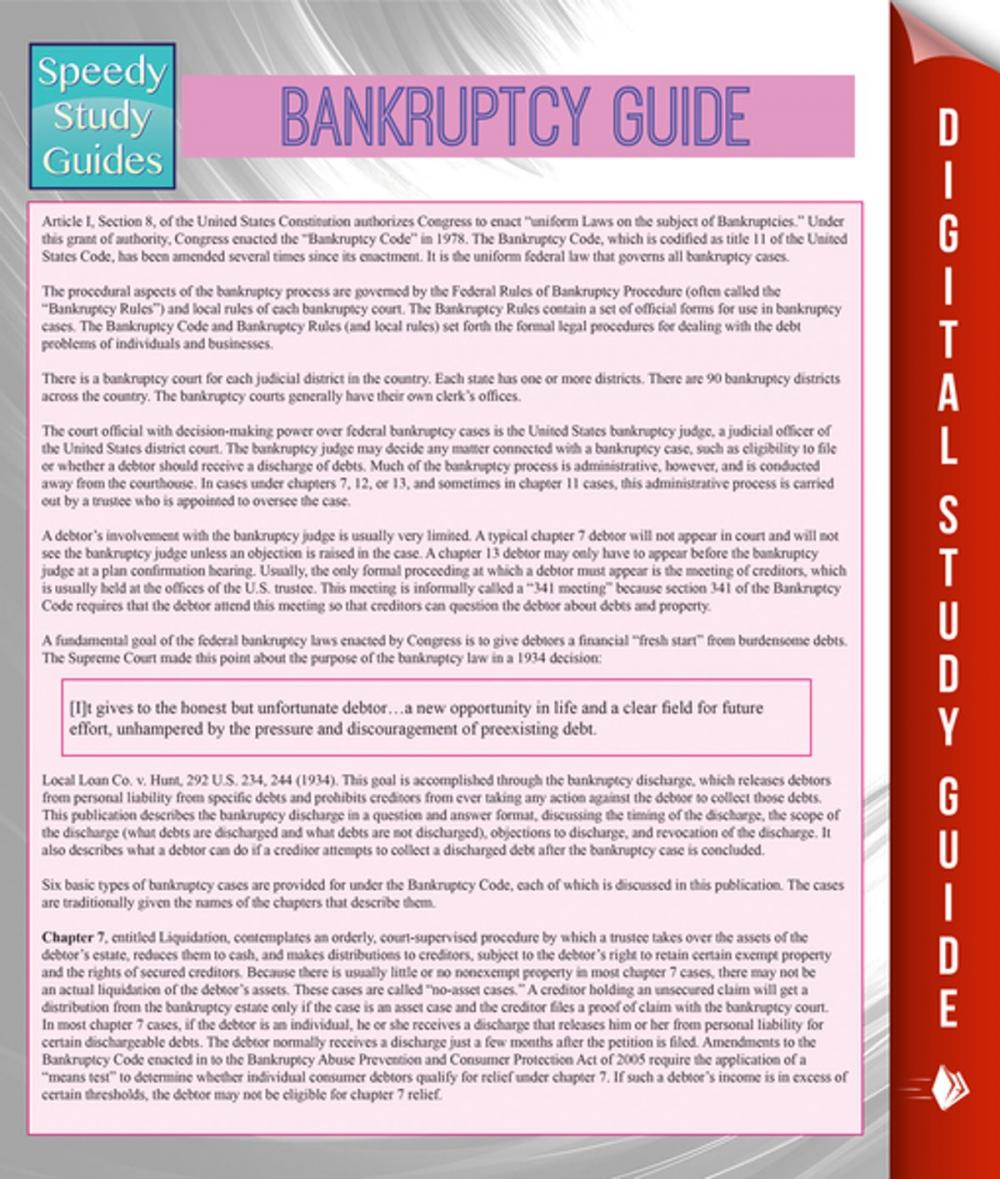 Big bigCover of Bankruptcy Guide (Speedy Study Guides)