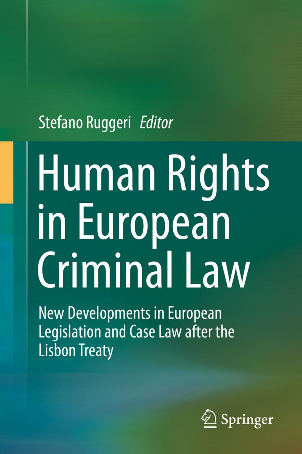 Big bigCover of Human Rights in European Criminal Law