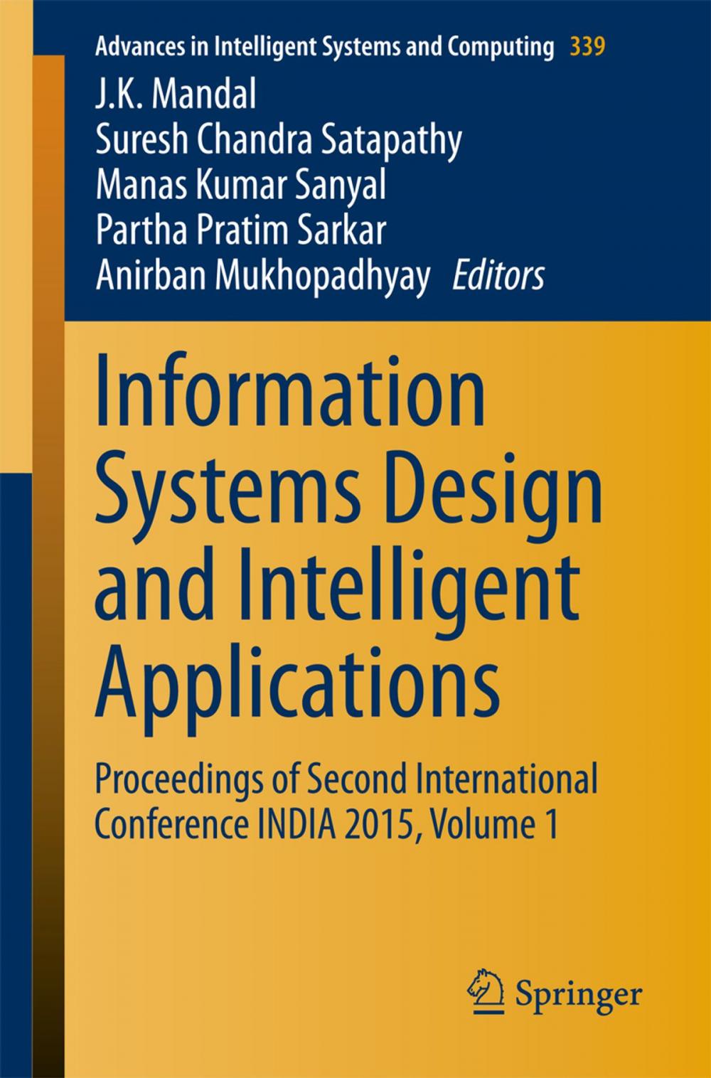 Big bigCover of Information Systems Design and Intelligent Applications