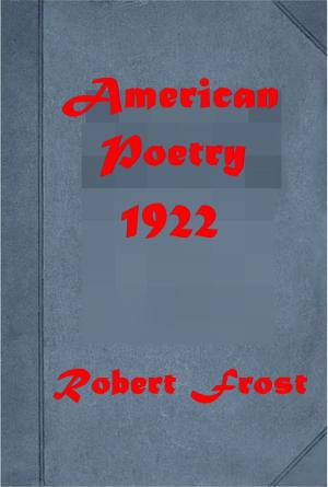 Book cover of American Poetry 1922
