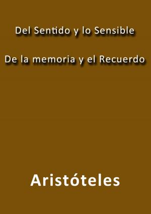 Cover of the book Del sentido y lo sensible de la memoria y el recuerdo by H. P. Lovecraft