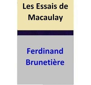 Cover of the book Les Essais de Macaulay by Eden Butler