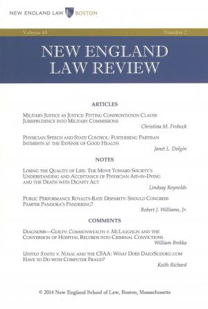 Cover of the book New England Law Review: Volume 48, Number 2 - Winter 2014 by David Crump