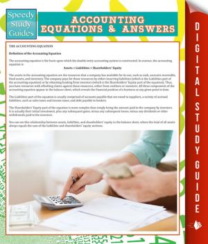 Cover of the book Accounting Equations And Answers (Speedy Study Guides) by Mogus Criggs