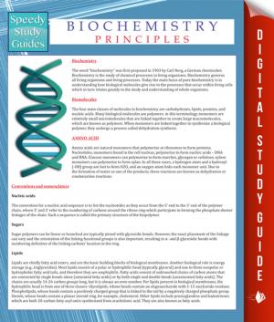 Cover of the book Biochemistry Principles (Speedy Study Guides) by Janet Evans