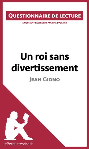 Cover of the book Un roi sans divertissement de Jean Giono by Dominique Coutant-Defer