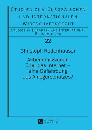 Cover of the book Aktienemissionen ueber das Internet eine Gefaehrdung des Anlegerschutzes? by Stefan Marx