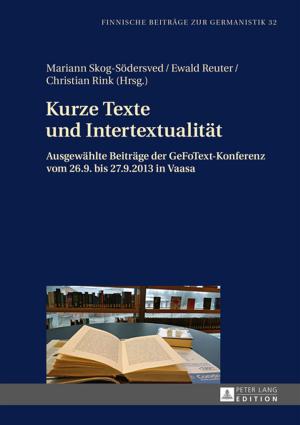 Cover of the book Kurze Texte und Intertextualitaet by Benoît Sauzay, Gaëll Guibert