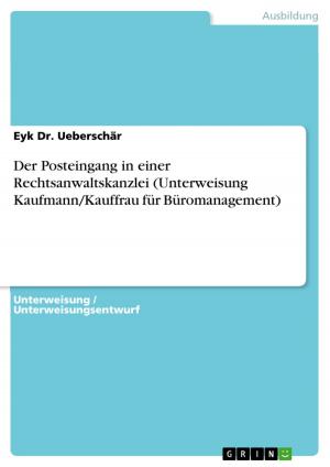 Cover of the book Der Posteingang in einer Rechtsanwaltskanzlei (Unterweisung Kaufmann/Kauffrau für Büromanagement) by Michael Hübner