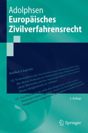 Cover of the book Europäisches Zivilverfahrensrecht by C. Andre, M. Spehl-Robberecht, F.-E. Avni, F. Brunelle, L. Cadier, J.-Y. Cohen, A. Couture, P. Devred, M. Dewald, D. Eurin, J.-L. Ferran, L. Garel, G. Lalande, D. Lallemand, B. Le Bihan, P. Le Dosseur, J. Leclere, J.-P. Montagne, S. Neuenschwander, D. Pariente, J. Poncin