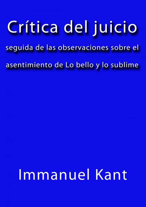 Cover of the book Crítica del juicio by Immanuel Kant, J.Borja
