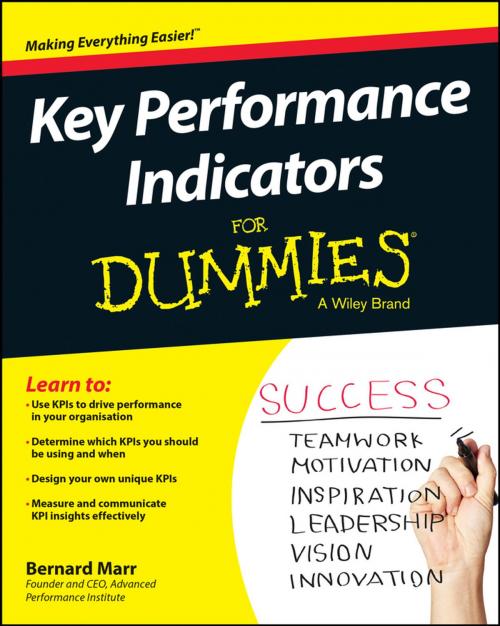 Cover of the book Key Performance Indicators For Dummies by Bernard Marr, Wiley