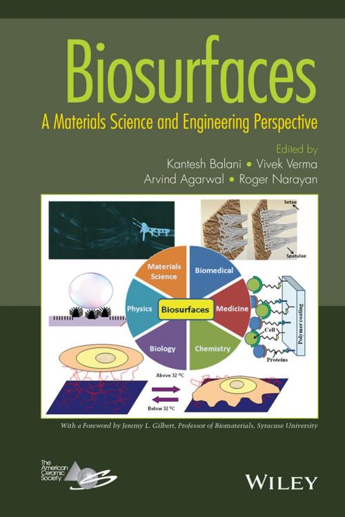 Cover of the book Biosurfaces by Kantesh Balani, Vivek Verma, Arvind Agarwal, Roger Narayan, Wiley