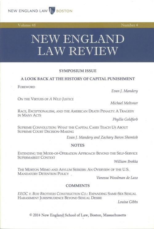 Cover of the book New England Law Review: Volume 48, Number 4 - Summer 2014 by New England Law Review, Quid Pro, LLC