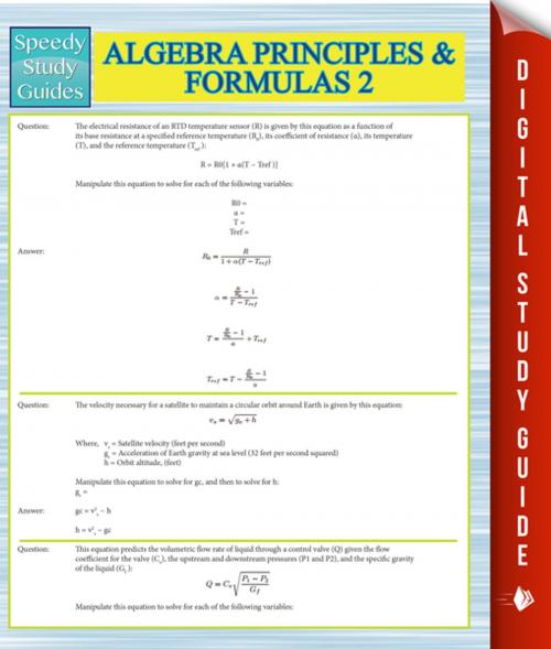 Cover of the book Algebra Principles And Formulas 2 (Speedy Study Guides) by Speedy Publishing, Speedy Publishing LLC